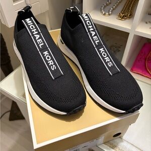 Michael Kors Black Bodie Slip-On Shoes